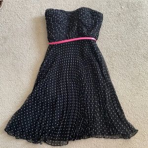 Donna Morgan NWOT strapless Polka-dot chiffon dress